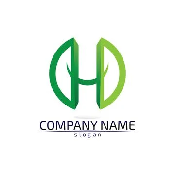 H Letter Logo Template Design Vector illustration Stock Illustration