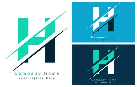 H Letter Logo Vector Design Concept Elements 库存插图