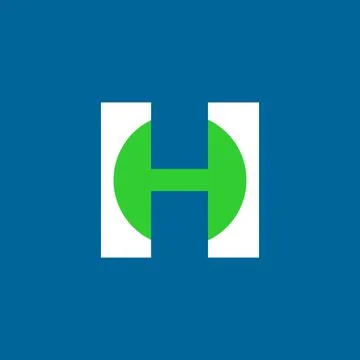 H letter logo vector illustration. H Lettermark simple iconic logo design. Illustrazione stock