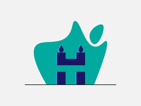 H letter logo vector illustrator design Illustrazione stock