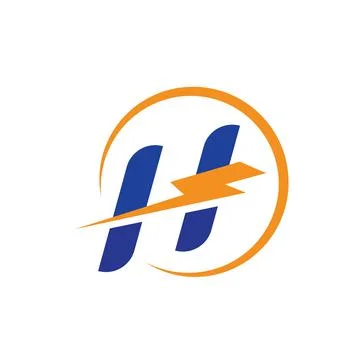 H letter thunder icon vector illustration design Stock Illustration
