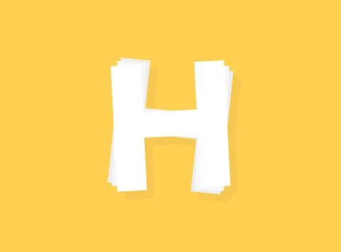 H Letter vector font, modern layers design. Eps10 illustration Stock Illustration