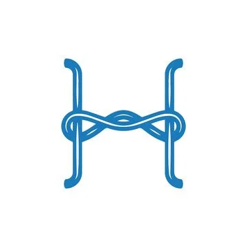 H logo, ability to use rope, experienced Stock Illustration