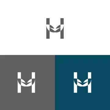 H logo design concept Illustrazione stock