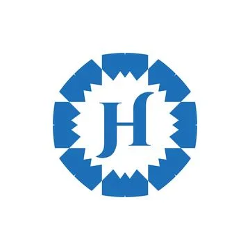 H logo design easy catchy h symbol a2 Stock Illustration