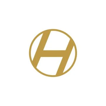 H logo design easy catchy h symbol a3 Stock Illustration