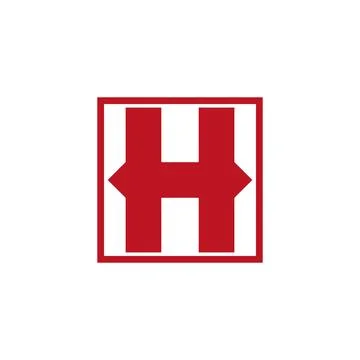 H logo design easy catchy h symbol a4 Stock Illustration