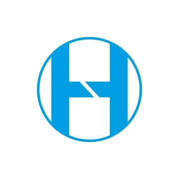 H logo design easy catchy h symbol Illustrazione stock