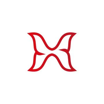 H logo for players with different red color Stock Illustration