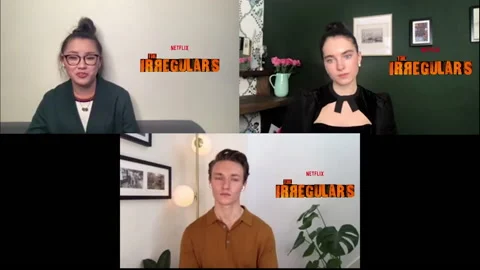 H. Osterfield, D. Shaw, T. Graham talking about 'The Irregulars Season 1' - 2021 Video stock 154360046