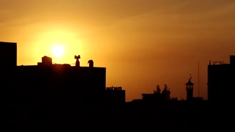 H Sunset Stock Footage 134502902