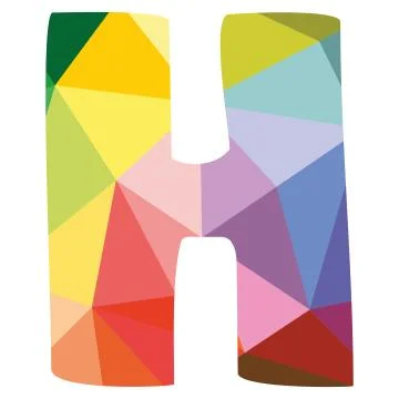 H vector letter isolated on white background illustration Stock Illustration