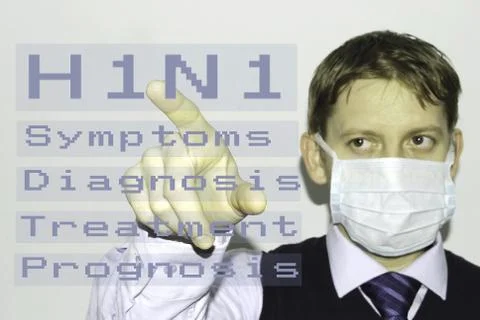 H1N1 bird flu Stock Illustration