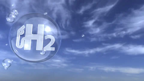 H2 Gas Pump Sky. 4k Video, ProRes 4444 Stock Footage 143006052