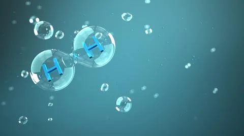 H2 Molecule Hydrogen Stock Illustration