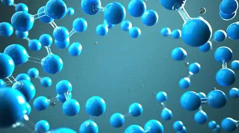 H2 Molecules Hydrogen Stock Illustration