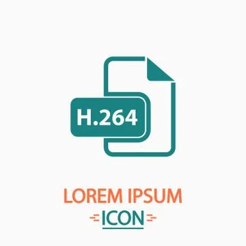 H.264 computer symbol Stock Illustration