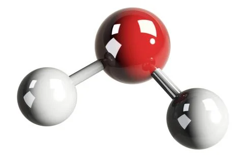 H2O 3d render of water molecules ( H2O ) isolated on white background Copy... Stock Photos