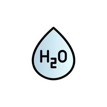 H2o color gradient vector icon Stockillustratie