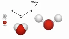Water Molecule H2o Isolated Oxygen Hydrogen Red Wh Stock Illustration -  Illustration of molecule, basic: 17629172