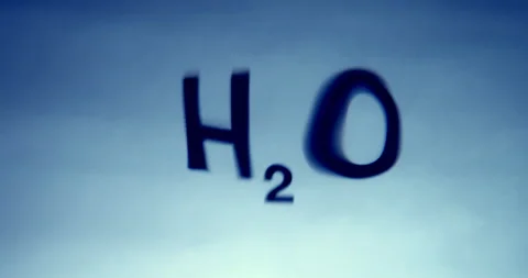 H2O Text Distorted Through Wavy Water Surface Stock Footage 341596961