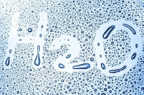 H2O text Stock Photos
