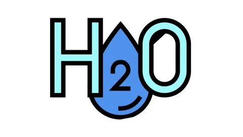 H2o water color icon animation Stock Footage
