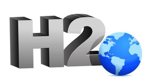 H2o water formula Stock Illustration