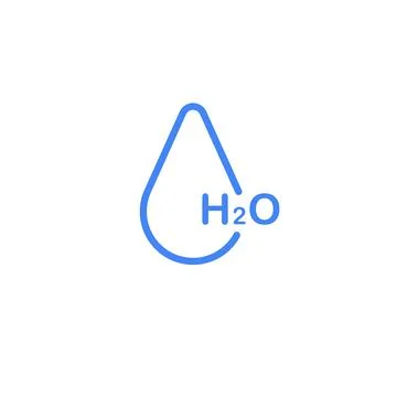 H2O water icon. Vector concept illustration for design. Stock Vector Stock Illustration