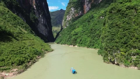 Ha Giang Loop Tu San Canyon Vietnam 4k aerial shot 00:26 Stock Footage 322170503