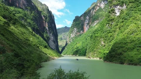 Ha Giang Loop Tu San Canyon Vietnam 4k aerial shot 00:24 Stock Footage 322508441