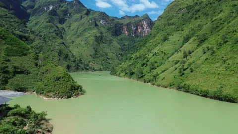 Ha Giang Loop Tu San Canyon Vietnam 4k aerial shot 00:18 Stock Footage 322508931