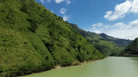 Ha Giang Loop Tu San Canyon Vietnam 4k aerial shot 00:08 Stock Footage 322733058