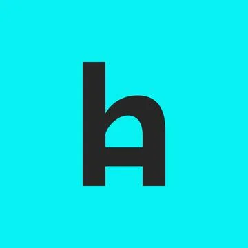 HA Initial Letter Icon Monogram Minimalist Design Stock Illustration