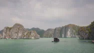Ha Long Bay From Boat Hyperlapse 4K Stock Footage