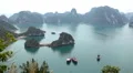 Ha Long Bay (Descending Dragon Bay), Vietnam, UNESCO World Heritage Site, Boats HD Footage