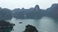 Ha Long Bay (Descending Dragon Bay), Vietnam, UNESCO World Heritage Site, Boats HD Footage
