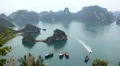 Ha Long Bay (Descending Dragon Bay), Vietnam, UNESCO World Heritage Site, Boats HD Footage