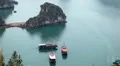 Ha Long Bay (Descending Dragon Bay), Vietnam, UNESCO World Heritage Site, Boats HD Footage