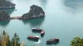 Ha Long Bay (Descending Dragon Bay), Vietnam, UNESCO World Heritage Site, Boats HD Footage