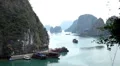 Ha Long Bay (Descending Dragon Bay), Vietnam, UNESCO World Heritage Site, Boats HD Footage