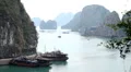 Ha Long Bay (Descending Dragon Bay), Vietnam, UNESCO World Heritage Site, Boats HD Footage
