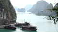 Ha Long Bay (Descending Dragon Bay), Vietnam, UNESCO World Heritage Site, Boats HD Footage
