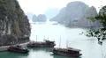 Ha Long Bay (Descending Dragon Bay), Vietnam, UNESCO World Heritage Site, Boats HD Footage