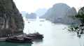 Ha Long Bay (Descending Dragon Bay), Vietnam, UNESCO World Heritage Site, Boats HD Footage