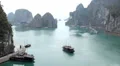 Ha Long Bay (Descending Dragon Bay), Vietnam, UNESCO World Heritage Site, Boats HD Footage