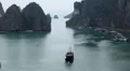 Ha Long Bay (Descending Dragon Bay), Vietnam, UNESCO World Heritage Site, Boats HD Footage