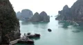 Ha Long Bay (Descending Dragon Bay), Vietnam, UNESCO World Heritage Site, Boats HD Footage