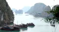 Ha Long Bay (Descending Dragon Bay), Vietnam, UNESCO World Heritage Site, Boats HD Footage