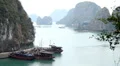 Ha Long Bay (Descending Dragon Bay), Vietnam, UNESCO World Heritage Site, Boats HD Footage